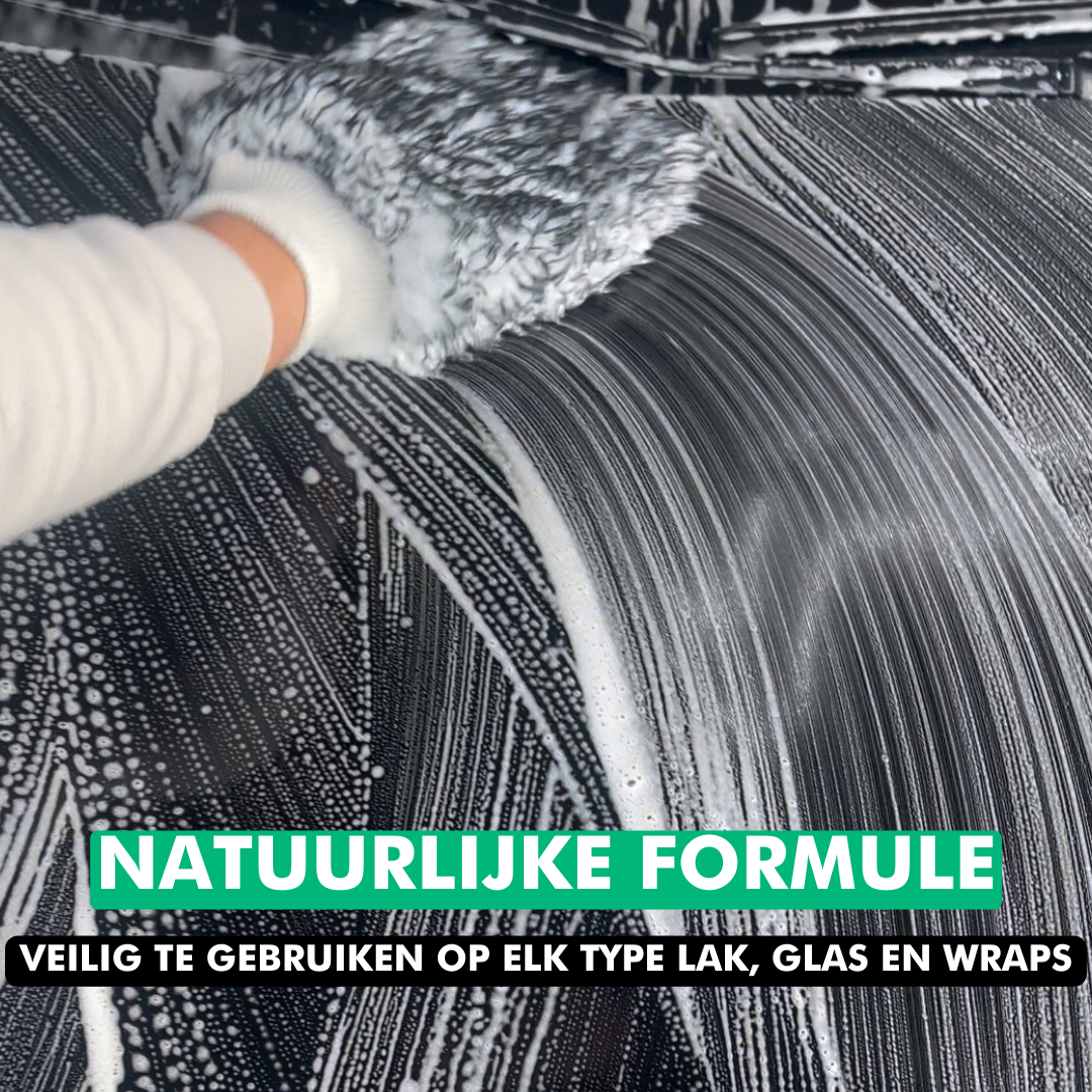 Super Wash autoshampoo met natuurlijke formule voor veilige reiniging en glans op lak, glas en wraps
