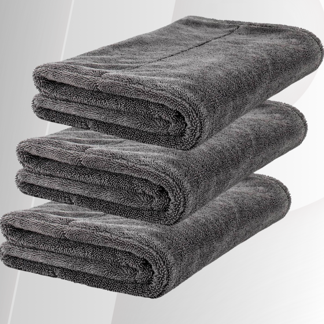 Zwarte XXL Extreme Drying Towel microvezel droogdoek 1400GSM, 80x50 cm, hoge vochtopname tot 5 liter