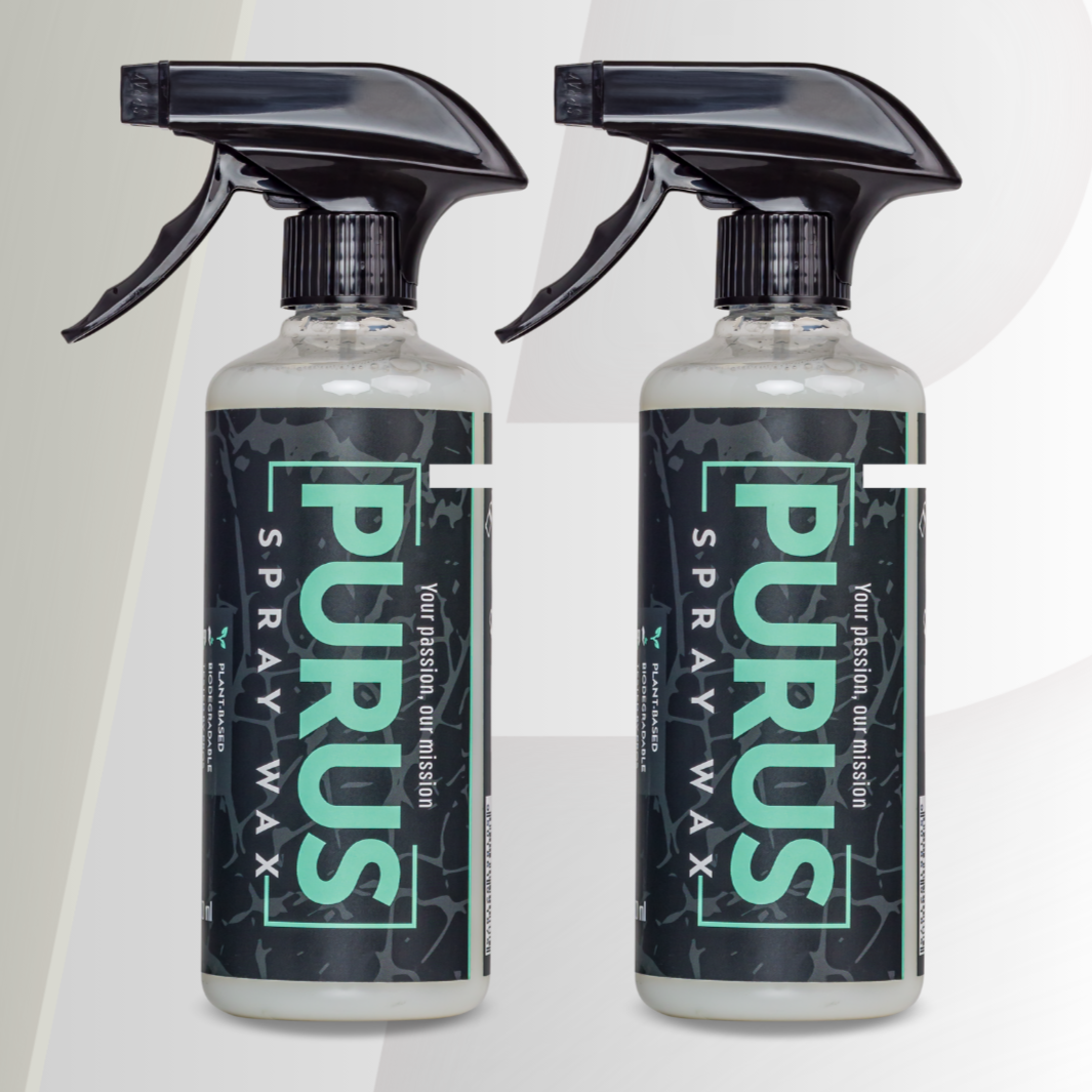 Spray Wax PURUS 500ml met diepe glans, frisse geur, streepvrij, waterafstotend, biologisch afbreekbaar en siliconenvrij.