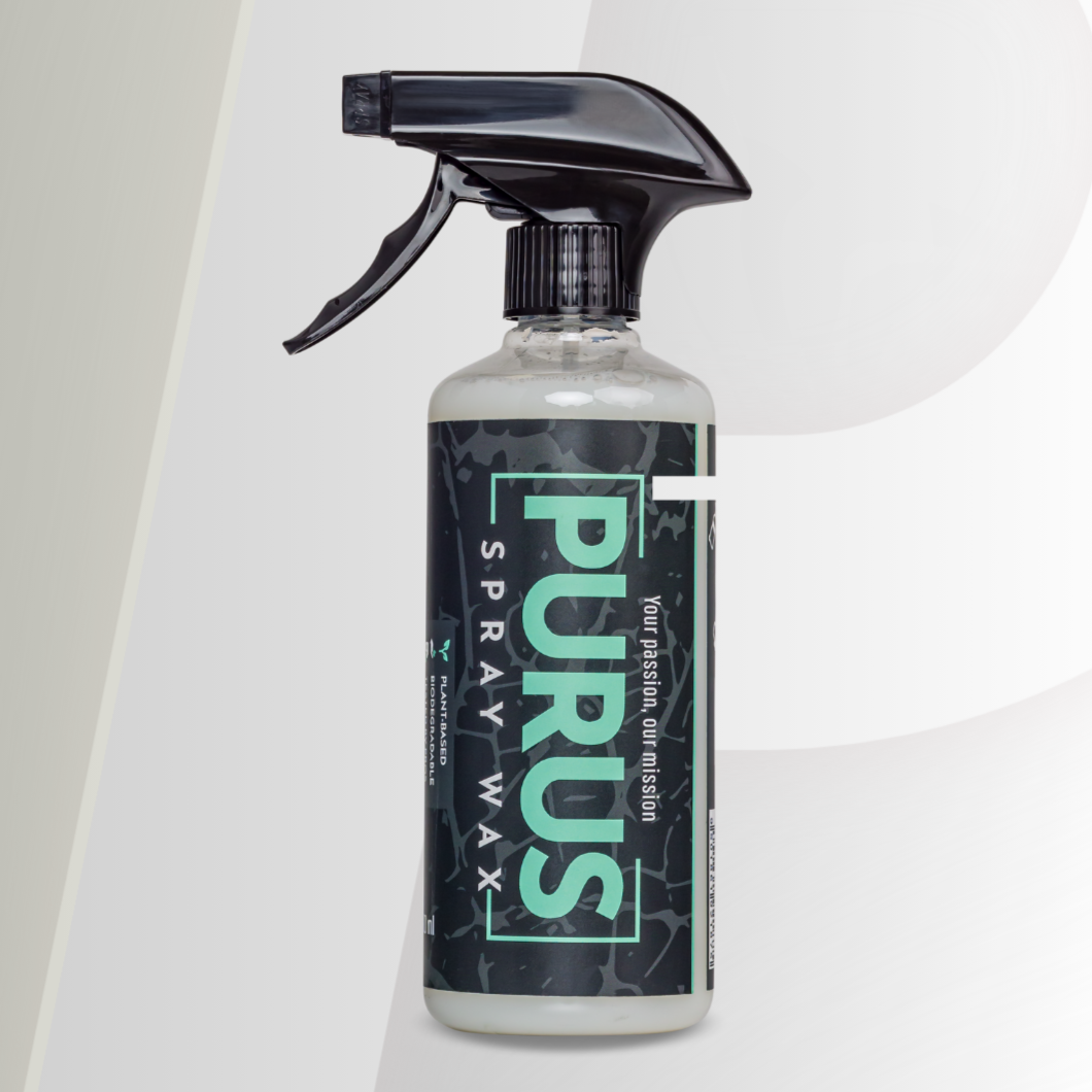 Spray Wax 500ml PUUR, siliconenvrije autowas met diepe glans, waterafstotend en vuilwerend, biologisch afbreekbaar.