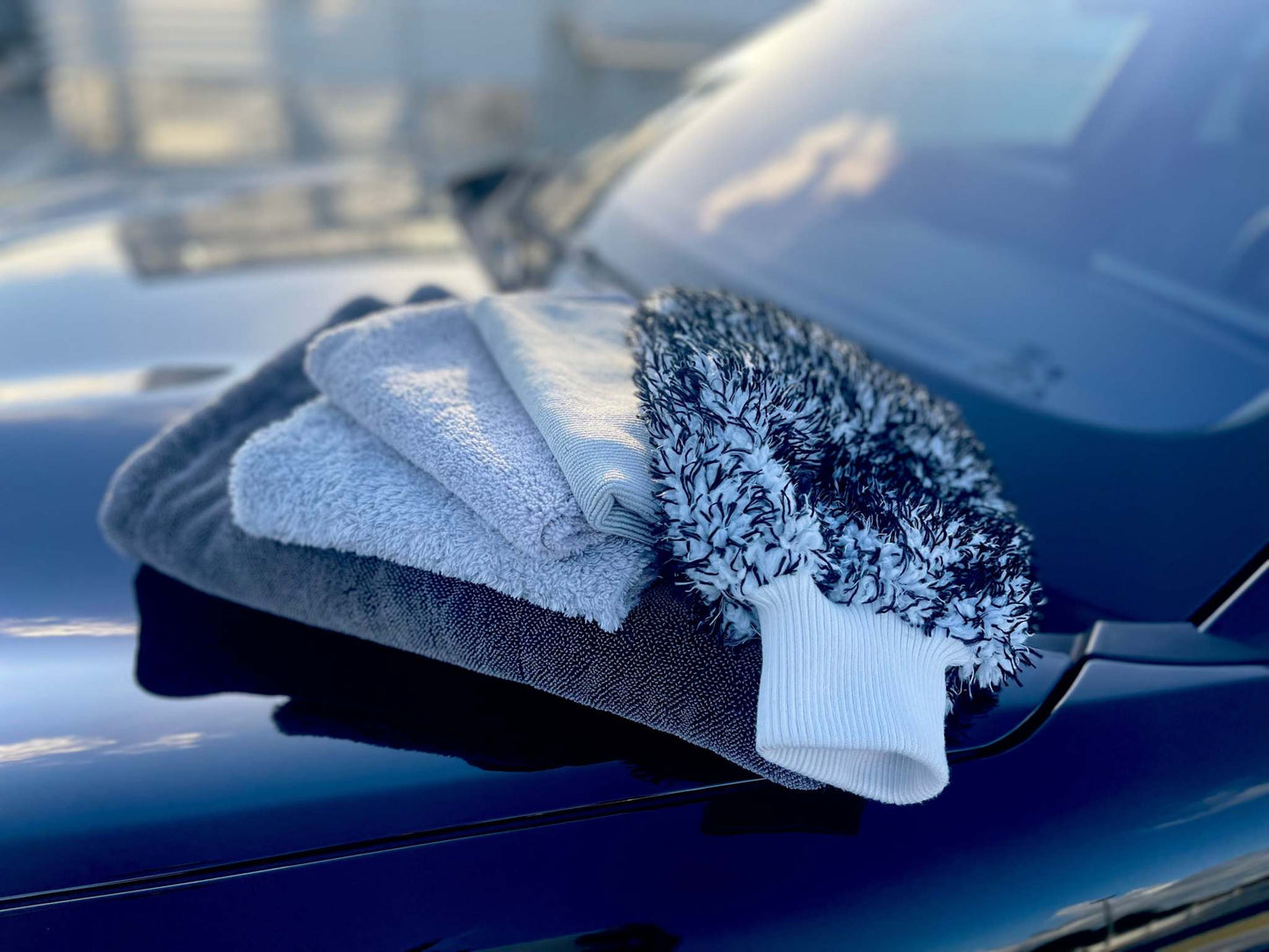 Extreme Drying Towel en accessoires kit voor auto droog en reinigen met microvezeldoeken en washandschoen